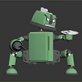 Modern robot chef robot unicycle robot two-wheeled robot 3d model