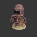 Electronic Appliance Copper Robot Shaped Design With Rotating Arms Control Panel And Stable Base