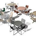 Stylish Modern Outdoor Tables With Round Designs Wooden Glass Metal Tops And Matching Chairs
