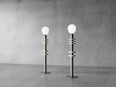 Modern Metal Floor Lamp Cave Stone model