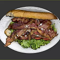 Delicious Bacon Sandwich With Fresh Lettuce Tomato And Crusty Bread