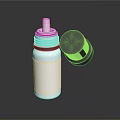 White Plastic Dropper Bottle With Black Screw Cap And Narrow Nozzle For Daily Use