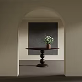 Quiet table in ancient table 3d model