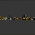 Assorted Types Of Utility Vehicles With Excavators Loaders And Construction Trucks