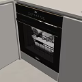 Modern Kitchen Interior With Built in Dishwasher And White Countertop Cabinets