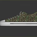 Everyday Camo Canvas Shoes With Gray Laces White Sole And Brown Insole