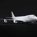 White Large Commercial Airliner With Four Engines And Aerodynamic Wing Structure