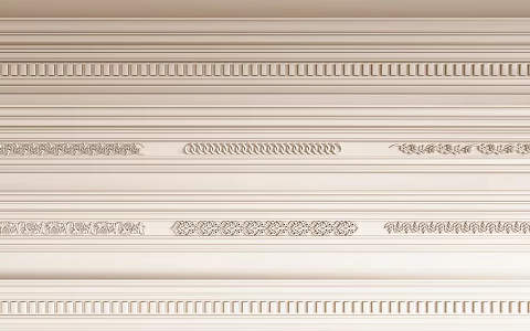 Carved lines European texture plaster lines 3d model