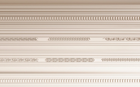 Carved lines European texture plaster lines 3d model