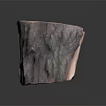 Wood Stone Tree Stump Decorative Piece with Intricate Natural Surface Texture