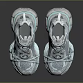 Light Blue And Gray Casual Sneakers With Mesh Design And Modern Look