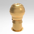 Elegant Golden Metallic Ornament Decoration Set With Smooth Round Design