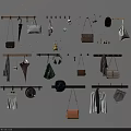 Multipurpose Wall Mounted Hooks Organizing Bags Hats Umbrellas Keys And Scarves