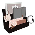 Stationery Book Notebook Shelf Storage Rack Bookshelf Pin 3d model
