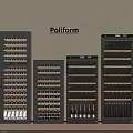 Poliform Modern Wine Cabinet Collection With Glass Doors And Wine Bottle Storage