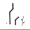 Industrial Metal Pipe Equipment With Elbow Joints Straight Sections And Brackets