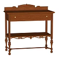 Traditional Wooden Decorative Cabinet With Carved Top Drawer And Elegant Legs