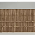 Modern Fence Bamboo Fence Partition Fence Barrier Courtyard Fence Enclosure 3d model