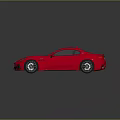 Red Sports Car With Sleek Design Modern Styling And Black Alloy Wheels