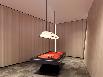 modern billiard room billiard room 3d model