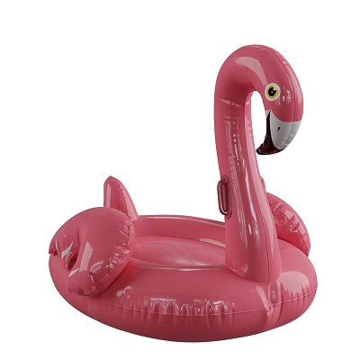 Pink Flamingo Inflatable Pool Float Water Play Equipment with Fun Design 3d model