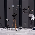 Modern Industrial Lighting Combinations With Floor Lamps Tripod Stands Pendant Lights And Metal Frames