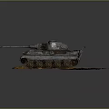 Rusty Vintage Tank Model With Detailed Cannon Barrel And Tracks On Weathered Earthy Toned Base