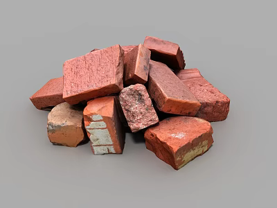 Modern Brick Red Brick Moving Brick Brick 3d model