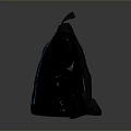 Daily Use Black Backpack With Blue Pattern And Double Shoulder Straps
