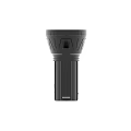 Rechargeable Flashlight Black and Red Design with Ergonomic Handle Grip Portable Household Appliance