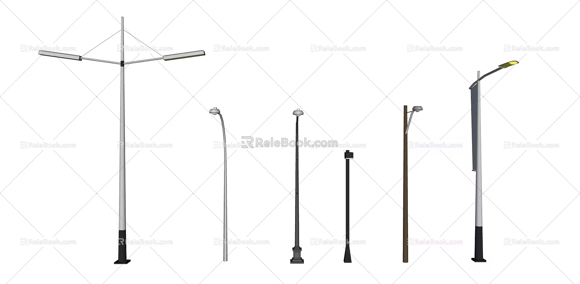 Retro street lamp 3d model