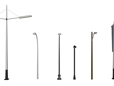 Outdoor Lights With Various Designs For Garden Street And Pathway Use 3d model