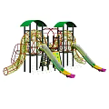 Modern slide park children's slide 3d model