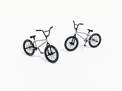 Modern old children's bicycle 3d model