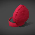 Elegant Gold Diamond Ring in Open Red Heart Shaped Jewelry Box