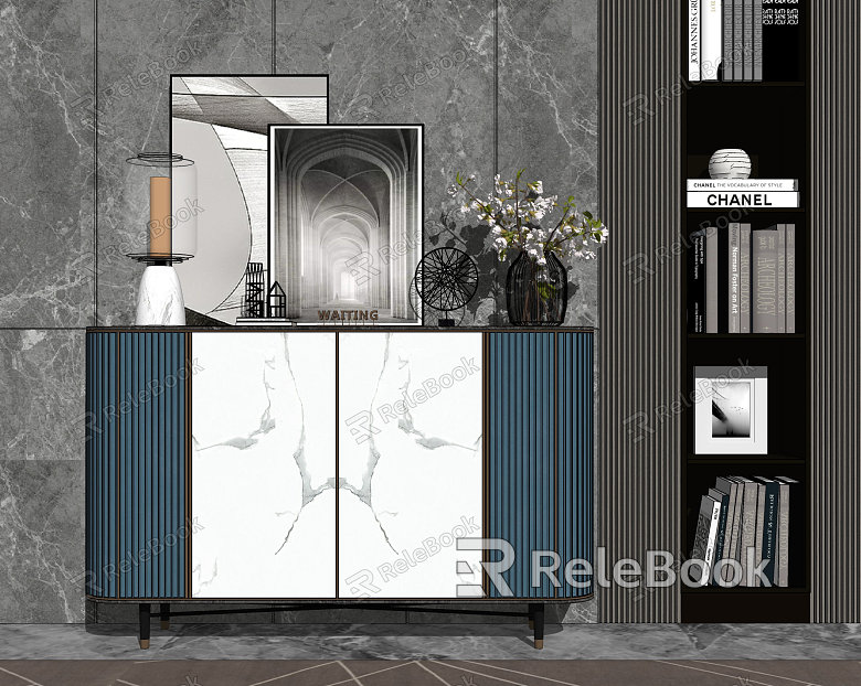 Light Luxury Entrance Cabinet Entrance Cabinet Decoration Combination model