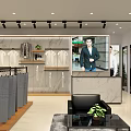 Modern Clothing Store Interior With Stylish Mannequins And Fashion Apparel Displays