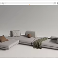 Modern Combination Sofa Multiplayer Sofa 3d model