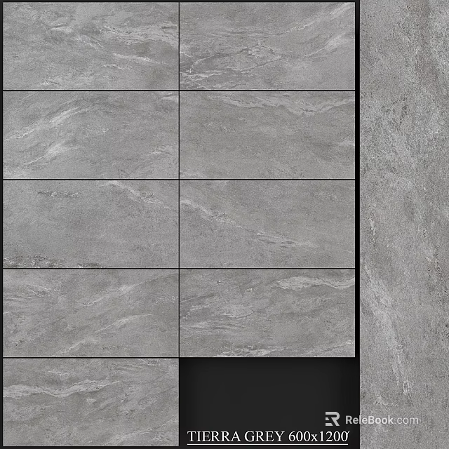 Gray Marble Like Texture Wall Tile Components For Modern Interior Design 3d model 