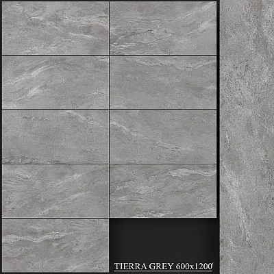 Gray Marble Like Texture Wall Tile Components For Modern Interior Design 3d model