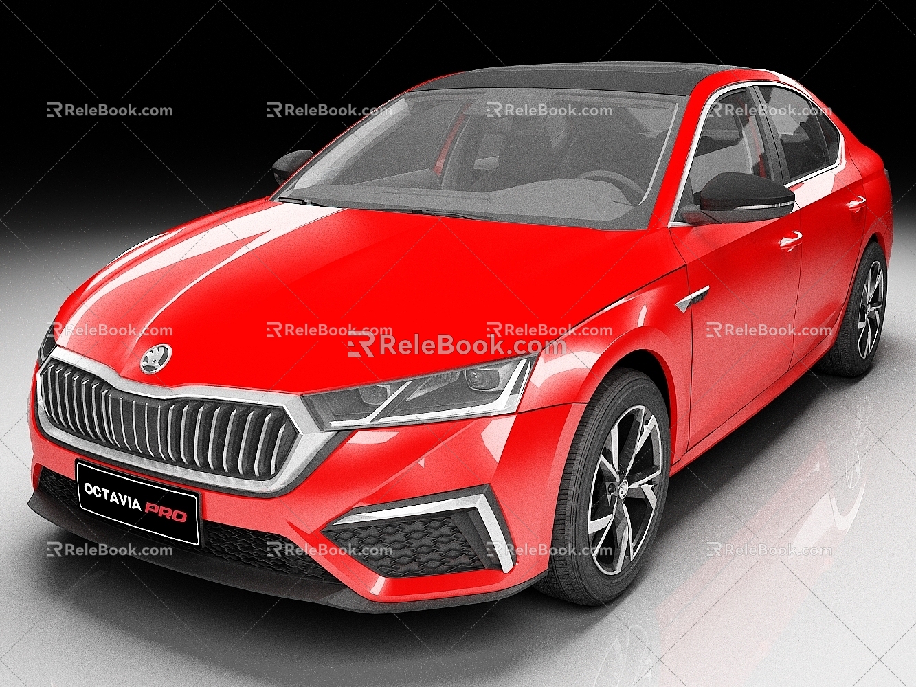 Skoda Octavia 2021 sedan car 3d model