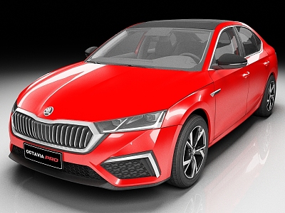 Skoda Octavia 2021 sedan car 3d model