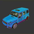 Bright Blue Modern SUV With Sleek Exterior And Black Alloy Wheels