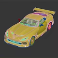 Yellow Sports Car Featuring Sleek Exterior Design And Rear Spoiler