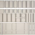 Assorted Decorative Wainscoting Panels With Diverse Patterns And Classic Styles For Homes 3d model