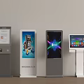 Public Facilities Self-Service Kiosks With Information Display And Interactive Screens 3d model