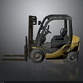 Huashi Yellow Forklift With Cab And Front Forks For Industrial Logistics Operations