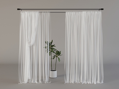 Fabric Curtain Dream Curtain Rod Fabric Curtain model