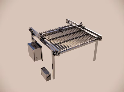 CNC plasma cutting table machinery and equipment 3d model