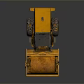Yellow Construction Function Vehicle Road Roller With Large Drum And Operator Cab For Work